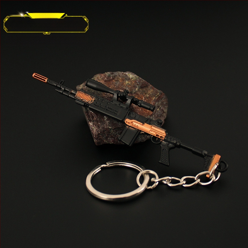 Jedi Escape AWM 98k M24 SKS Serpenyő M416 AKM Ötvözet Kulcstartó Modell