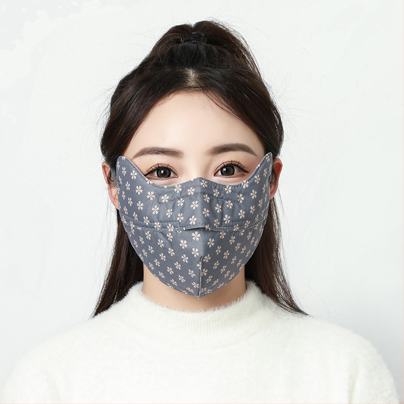 Yidixiu sügis- ja talvine soe mask 3D kolmemõõtmeline naiste silmade kaitse nurk ploomiõie tuulekindel külmakindel hingav mask pestav