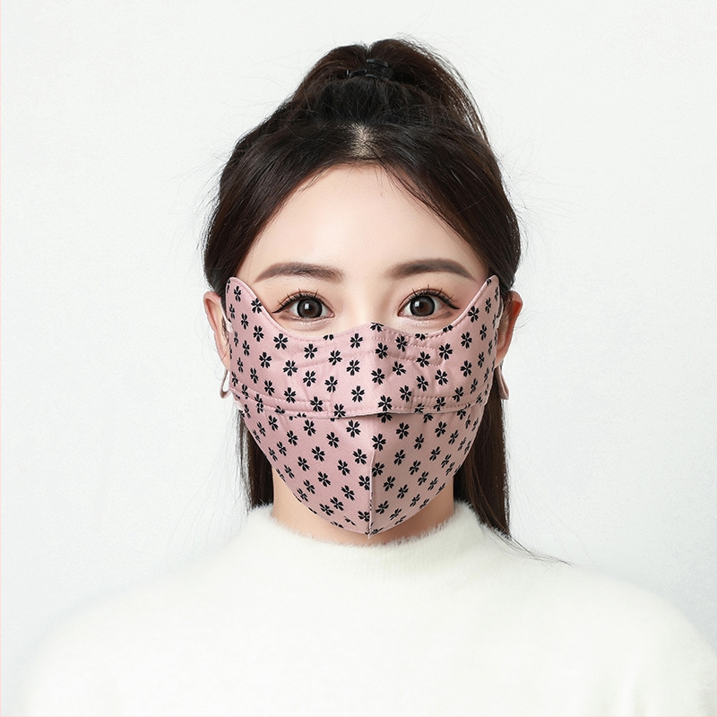 Yidixiu sügis- ja talvine soe mask 3D kolmemõõtmeline naiste silmade kaitse nurk ploomiõie tuulekindel külmakindel hingav mask pestav