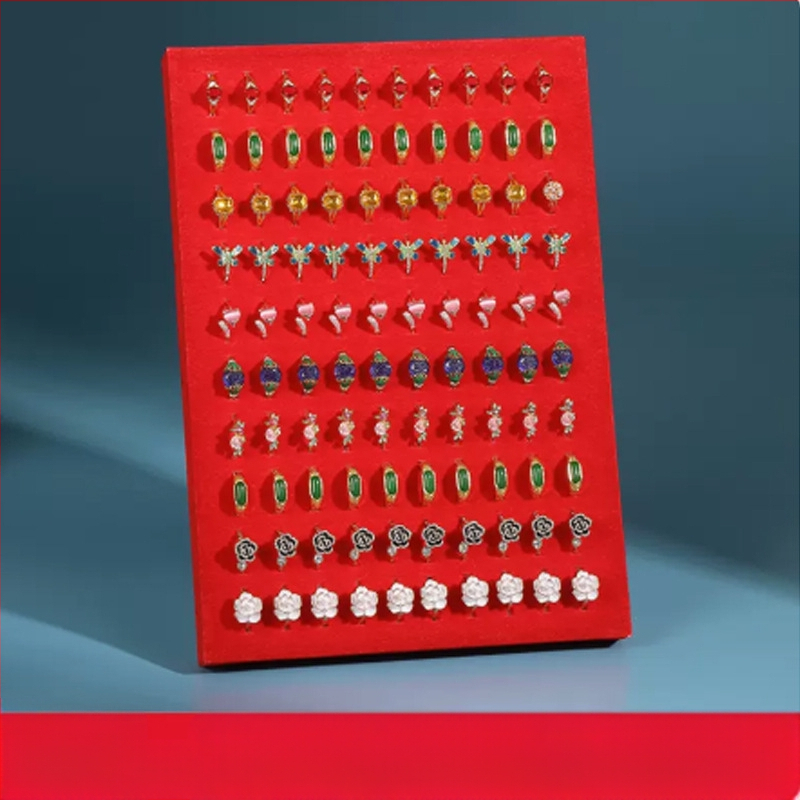 Divat kreatív képkeret gyűrűs kijelző állvány összecsukható állvány flanelette ékszertároló állvány kellékek