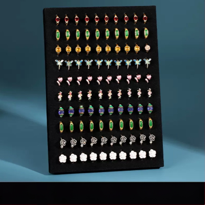 Divat kreatív képkeret gyűrűs kijelző állvány összecsukható állvány flanelette ékszertároló állvány kellékek