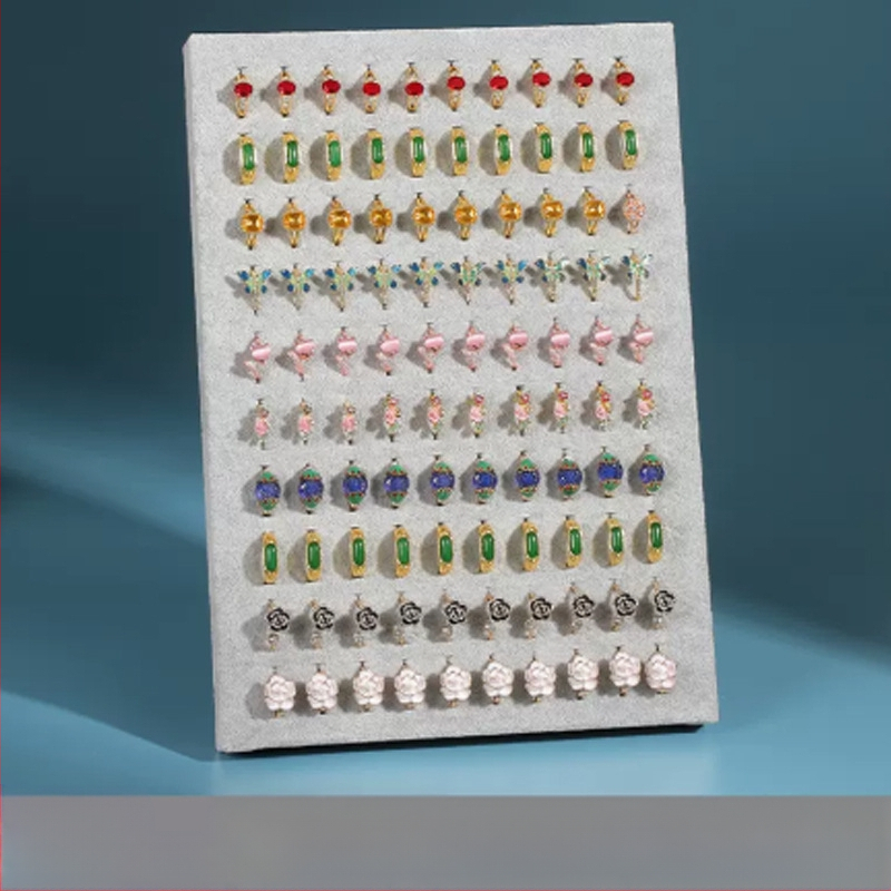 Divat kreatív képkeret gyűrűs kijelző állvány összecsukható állvány flanelette ékszertároló állvány kellékek