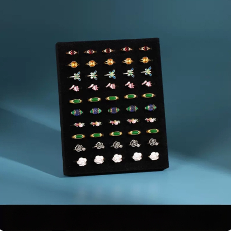 Divat kreatív képkeret gyűrűs kijelző állvány összecsukható állvány flanelette ékszertároló állvány kellékek