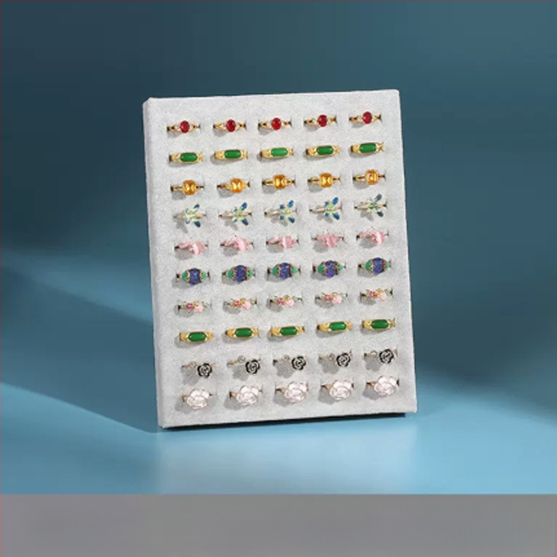 Divat kreatív képkeret gyűrűs kijelző állvány összecsukható állvány flanelette ékszertároló állvány kellékek