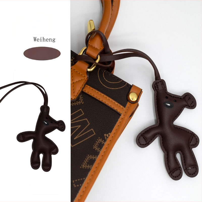 Bab, lusta medve táska medál egyszerű aranyos bőr kulcstartó ajándék függő jellegzetes bőr kiegészítők