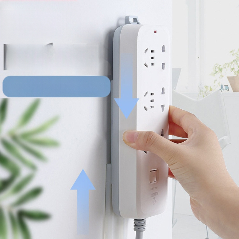 Dugaszolható tartó fali lyukasztásmentes aljzat tároló polc adatkábel kártya elektromos vezeték aljzat dugaszolható panel vonal