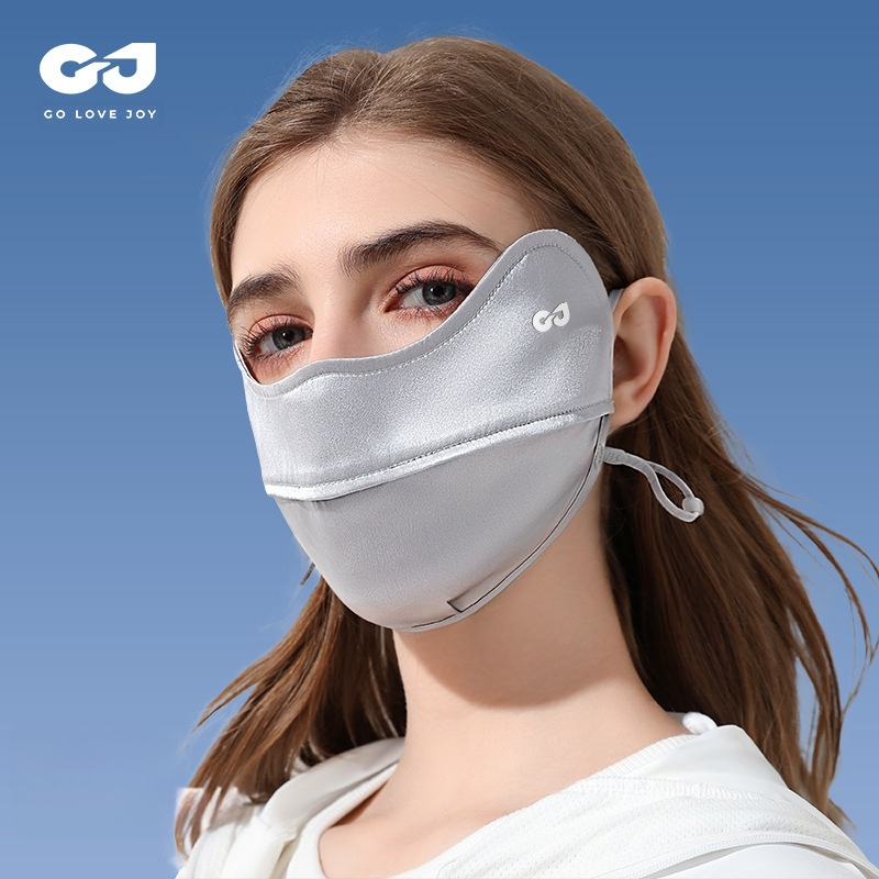 Új selyemmaszk nőknek, nyári napvédő, UV-szűrős, fülbe akasztható maszk, könnyű és lélegző arcmaszk, Xkz52