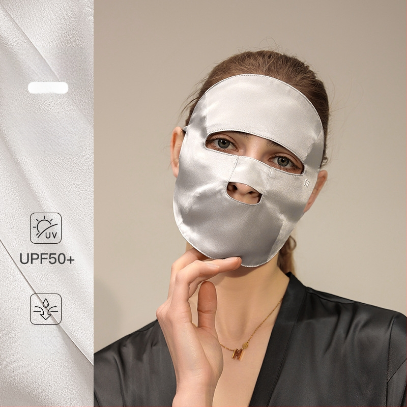 Új selyemmaszk nőknek, nyári napvédő, UV-szűrős, fülbe akasztható maszk, könnyű és lélegző arcmaszk, Xkz52