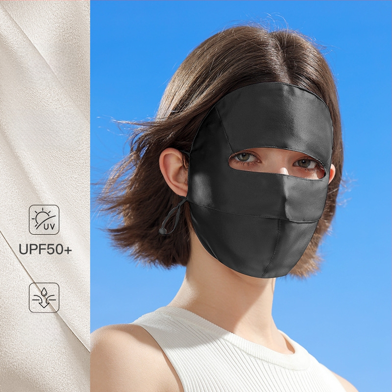 Új selyemmaszk nőknek, nyári napvédő, UV-szűrős, fülbe akasztható maszk, könnyű és lélegző arcmaszk, Xkz52