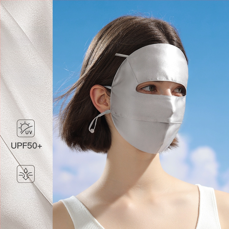 Új selyemmaszk nőknek, nyári napvédő, UV-szűrős, fülbe akasztható maszk, könnyű és lélegző arcmaszk, Xkz52