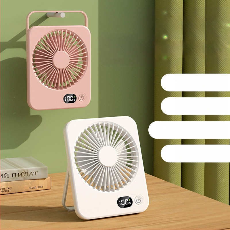 Novi prijenosni ultra tanki stolni ventilator s dvostrukom utičnicom, digitalni sklopivi ručni F10, za stolno računalo