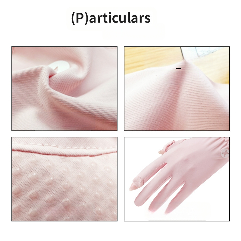 Naiste päikesekaitsekindad, suvised, õhukesed, lahtiste sõrmedega, keskmise pikkusega, Ice Silk, libisemiskindlad, UV-kaitsega.