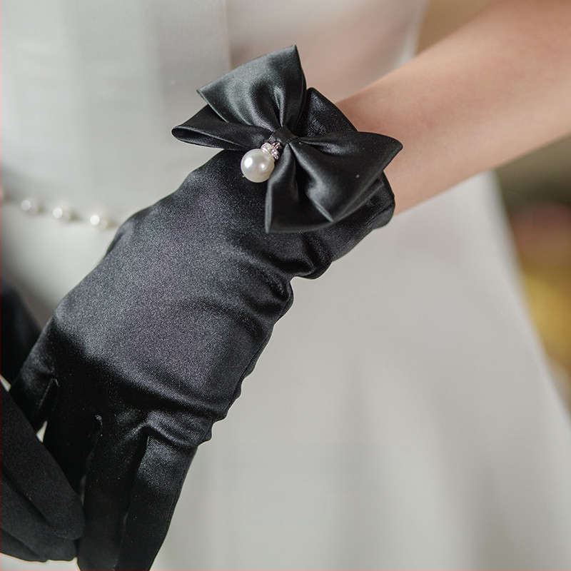 Nauja nuotakos vestuvinė suknelė vakarinė suknelė pirštinės trumpa tiulio perlų baltumo elegantiška ryški rankų darbo svajinga