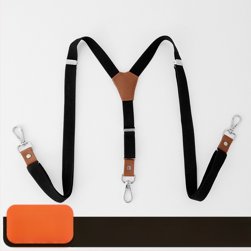 Uued meeste rihmadega moodsed täiskasvanutele mõeldud meeste ja naiste ühevärvilised rihmadega ülikonnapüksid, elastsed kolme klambriga traksid