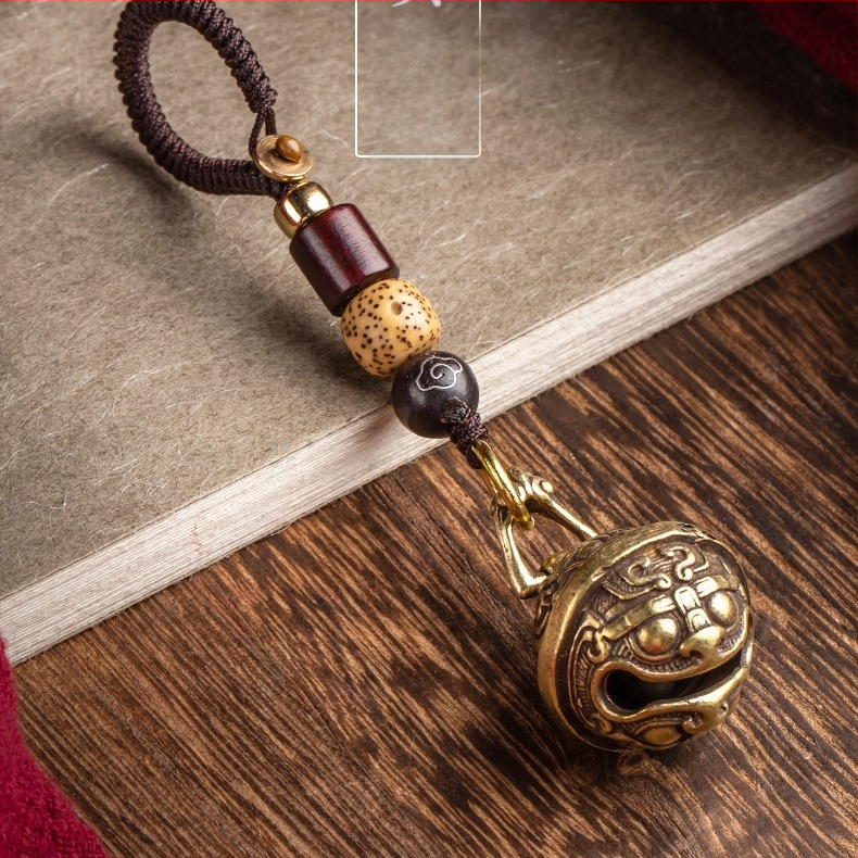 Csengő, Ami Minden Lépéssel Cseng, Réz Oroszlános Kulcstartó Autóba, Kulcstartó, Nyakpánt, Apróság, Apróság, Ünnepi Ajándék