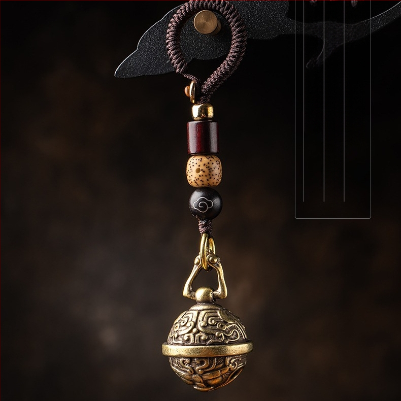 Csengő, Ami Minden Lépéssel Cseng, Réz Oroszlános Kulcstartó Autóba, Kulcstartó, Nyakpánt, Apróság, Apróság, Ünnepi Ajándék