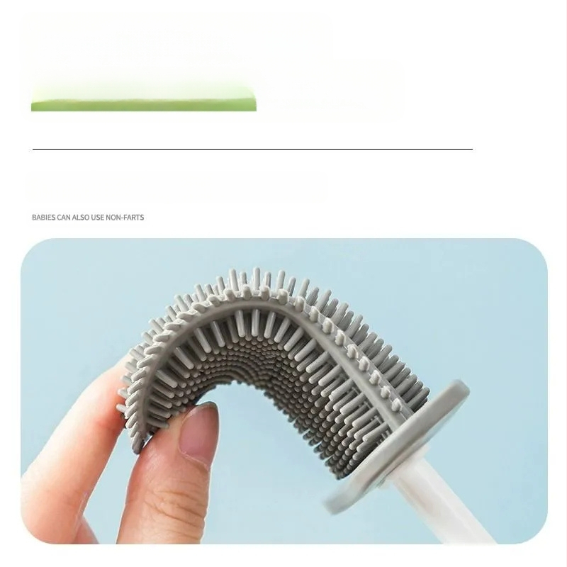 Nincs holtszögű WC-kefe Háztartási WC Falra szerelhető WC-kefe Eszköztisztító Szilikon WC-kefe