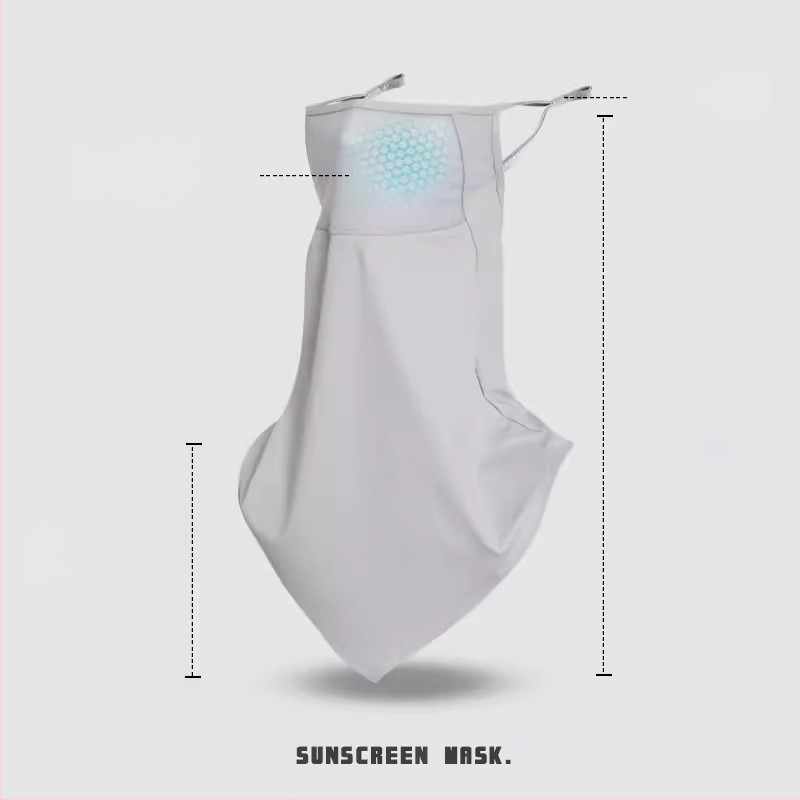 Μάσκα αντηλιακής προστασίας από μετάξι για άνδρες και γυναίκες που οδηγούν, λεπτή, αναπνεύσιμη μάσκα για τον αυχένα και οδήγηση, με προστασία UV.