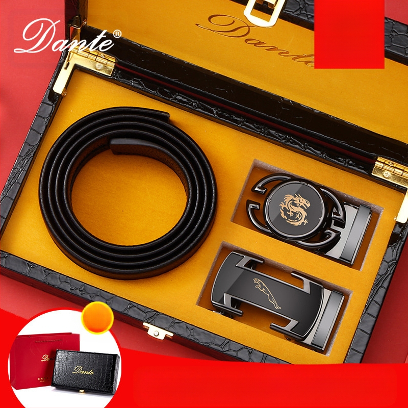 2024-es új, dupla csatos övszett, első rétegű marhabőrből készült, automata csatos férfi öv, valódi bőr nagykereskedelmi öv