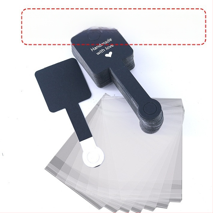 Nauja juodai balta ruda trijų spalvų papuošalų sulankstoma kortelė žiedui su gumele plaukų pakaba plaukų juosta papuošalų pakuotė sulankstoma kortelė