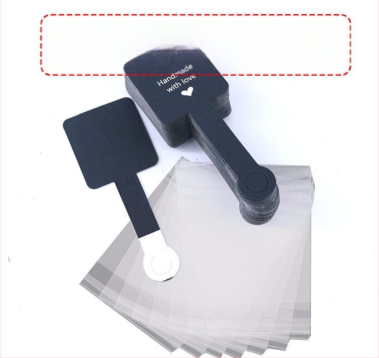 Nauja juodai balta ruda trijų spalvų papuošalų sulankstoma kortelė žiedui su gumele plaukų pakaba plaukų juosta papuošalų pakuotė sulankstoma kortelė