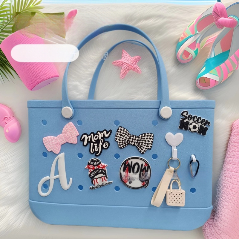 Accesorii populare transfrontaliere pentru plajă, geantă cu gaură de flori, accesorii decorative drăguțe, geantă cu gaură de plajă, cataramă de geantă cu pandantiv