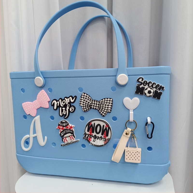 Accesorii populare transfrontaliere pentru plajă, geantă cu gaură de flori, accesorii decorative drăguțe, geantă cu gaură de plajă, cataramă de geantă cu pandantiv