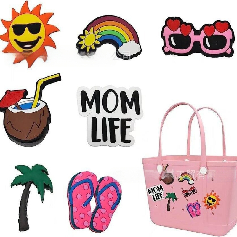 Accesorii populare transfrontaliere pentru plajă, geantă cu gaură de flori, accesorii decorative drăguțe, geantă cu gaură de plajă, cataramă de geantă cu pandantiv