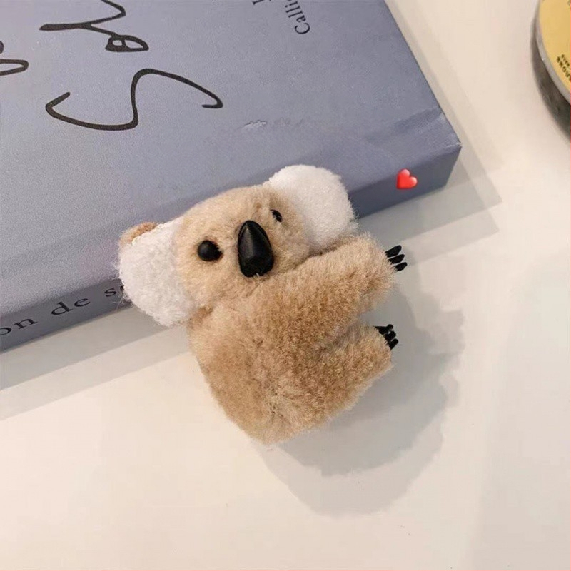 Kis koala klipsz aranyos plüss koala hajtű lány oldalsó klipsz internetes híresség frufru klipsz fejdísz szőrös hajtű
