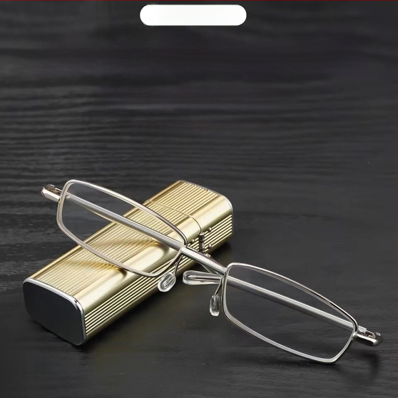 [mini összecsukható] Kiváló minőségű luxus textúrájú nagyfelbontású olvasószemüveg, összecsukható, teleszkópos, összecsukható, hordozható, tiszta látás