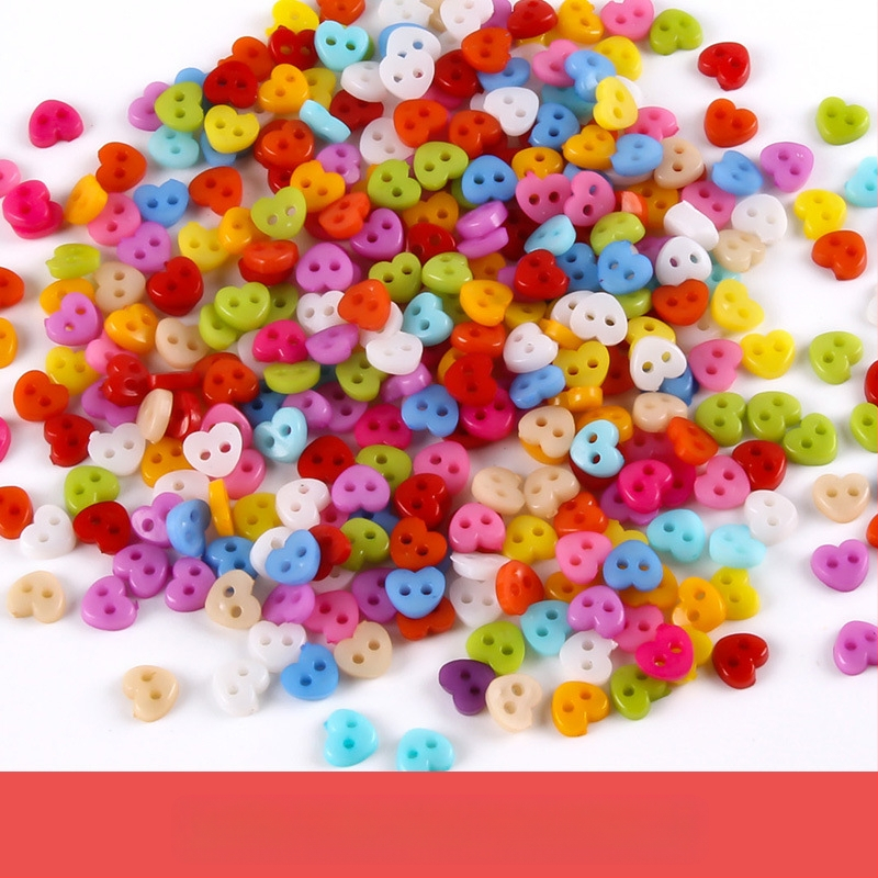 Plastikust väike nööp, miniatuurne värviline käsitööna valminud isetehtud joonistusnööp, ploomiõie nööp, virsikukujuline süda, viieharuline täht, väike nööp 6 mm