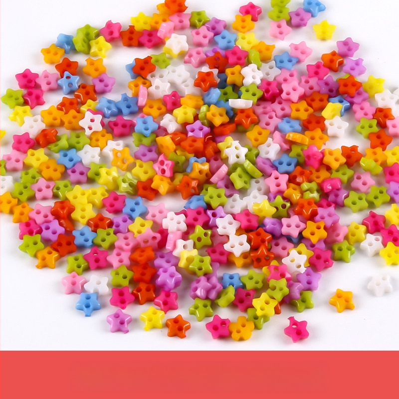 Plastikust väike nööp, miniatuurne värviline käsitööna valminud isetehtud joonistusnööp, ploomiõie nööp, virsikukujuline süda, viieharuline täht, väike nööp 6 mm