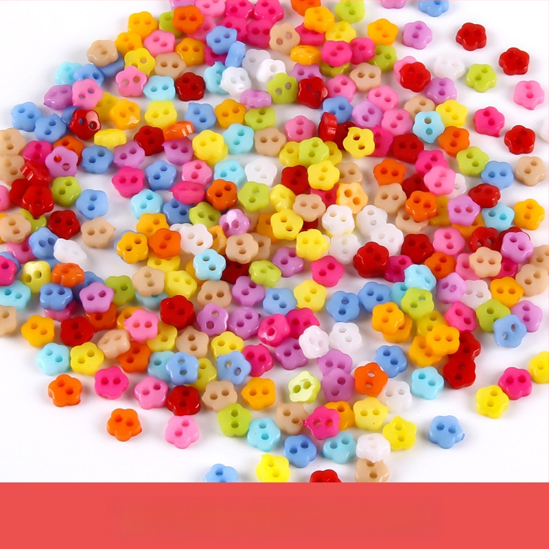 Plastikust väike nööp, miniatuurne värviline käsitööna valminud isetehtud joonistusnööp, ploomiõie nööp, virsikukujuline süda, viieharuline täht, väike nööp 6 mm