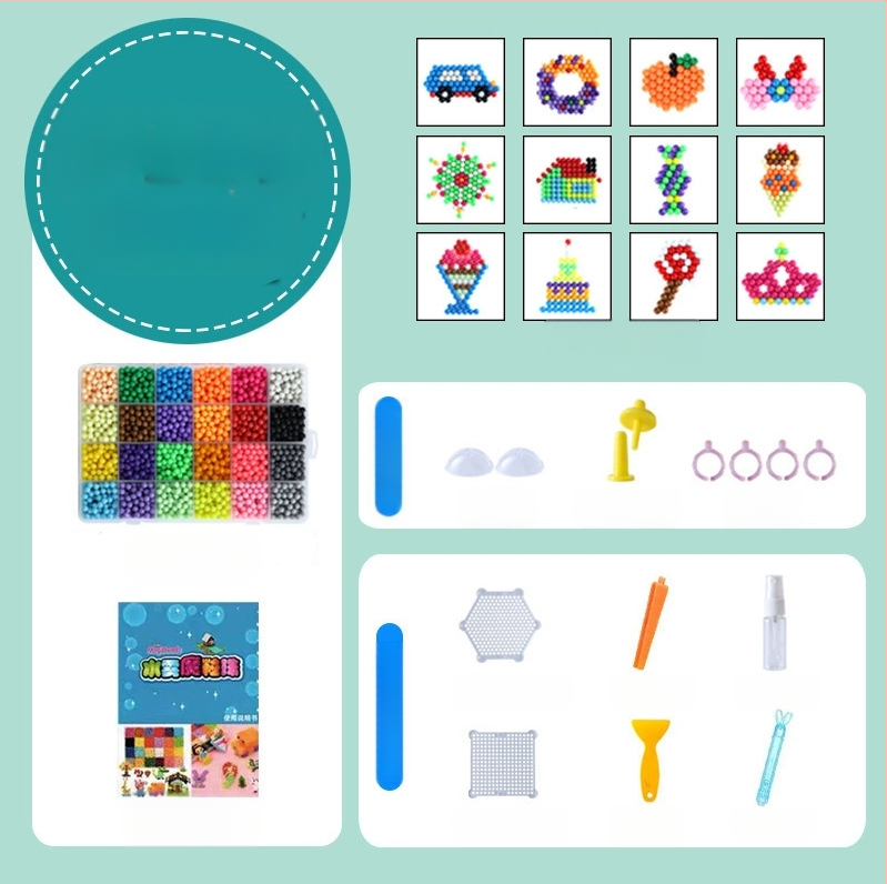 Mărgele magice cu ceață de apă, jucării cu mărgele lipicioase cu apă, potrivite pentru băieți și fete, jucării educaționale creative lucrate manual, DIY