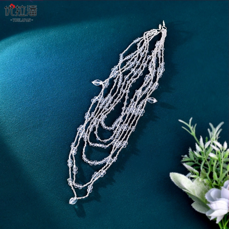 Ulapan Sg04 ekspordi kristallõlakett eemaldatav mitmekihiline tutiga ehe mitmeotstarbeline Euroopa ja Ameerika pruudiaksessuaar