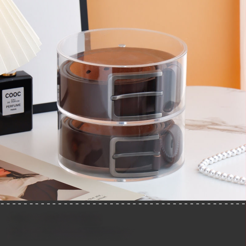 Moteriško diržo daugiasluoksnė papuošalų karolių laikymo dėžutė, skirta papuošalų dėžutei, permatoma besisukanti rankų diržų kolekcija