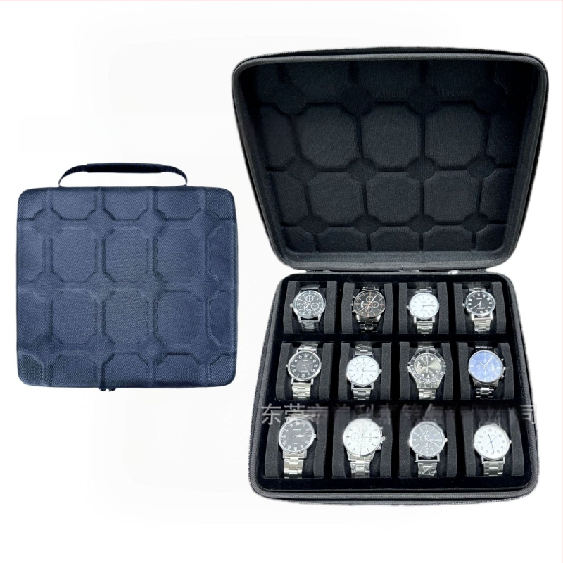 Gyártók raktáron új 12 bites óratároló doboz, csúcskategóriás óragyűjtő doboz, óratáska, eva óradoboz