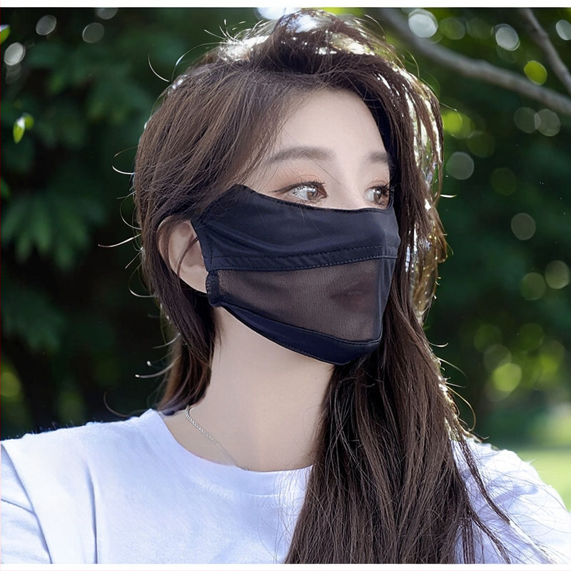 Akių apsauga kampinė, kvėpuojanti, moteriška kaukė, apsauga nuo UV spindulių, vasarinė, plono tinklelio, apsauga nuo saulės, viso veido, apsauga nuo saulės, trimatė kaukė