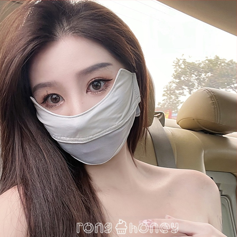 Akių apsauga kampinė, kvėpuojanti, moteriška kaukė, apsauga nuo UV spindulių, vasarinė, plono tinklelio, apsauga nuo saulės, viso veido, apsauga nuo saulės, trimatė kaukė