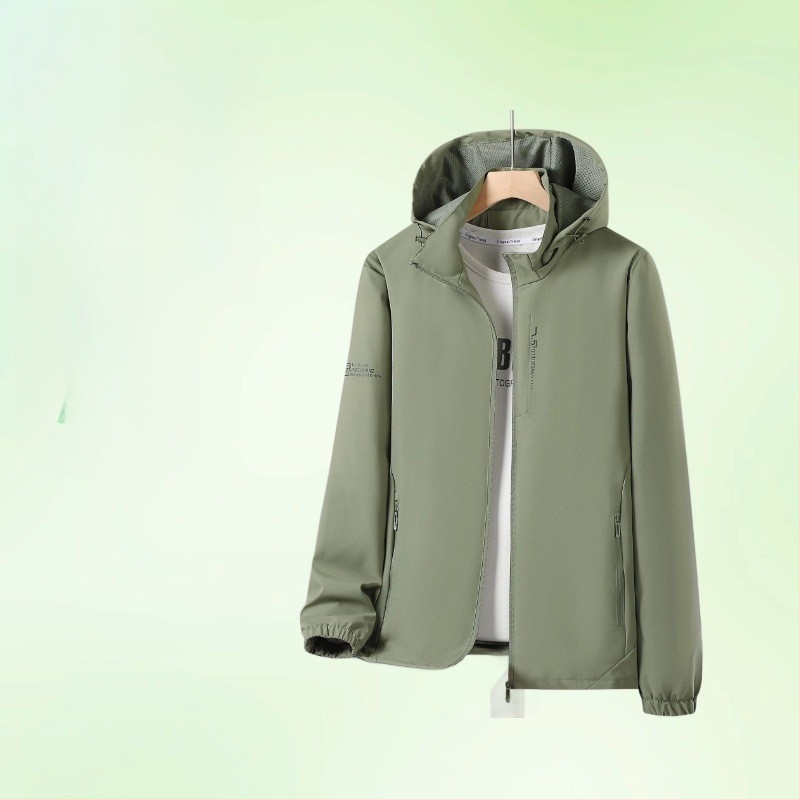 Pavasara un rudens vīriešu un sieviešu jakas, plānas āra vēja un ūdensnecaurlaidīgas liela izmēra pāru ikdienas jakas, alpīnisma jakas