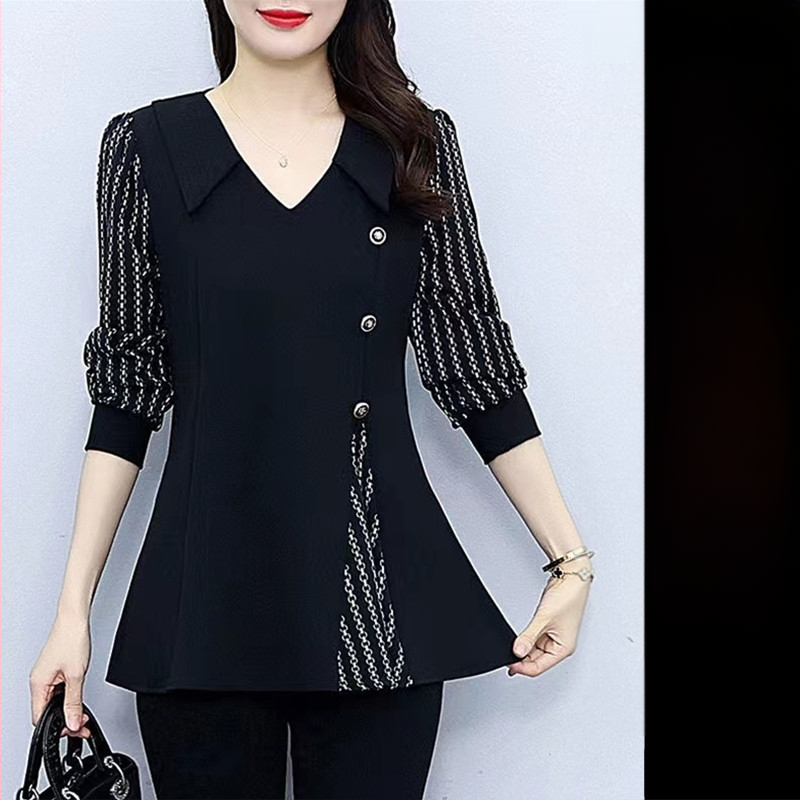 pufók lány őszi hosszú ujjú ing 200 Jin zsír hasat takaró felső plus size női western stílusú toldós hosszú ing