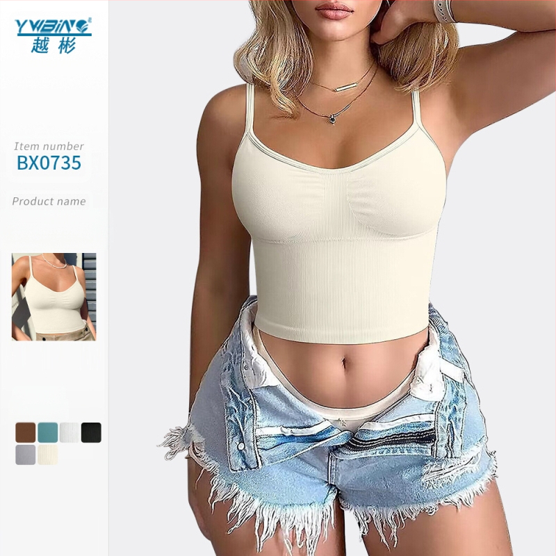 Naiste joogavest ilma rinnapatjadeta, soonikkoes kootud sukahoidjatega sporditop, reguleeritavad õlarihmad, õmblusteta lühike sisemine rõivas