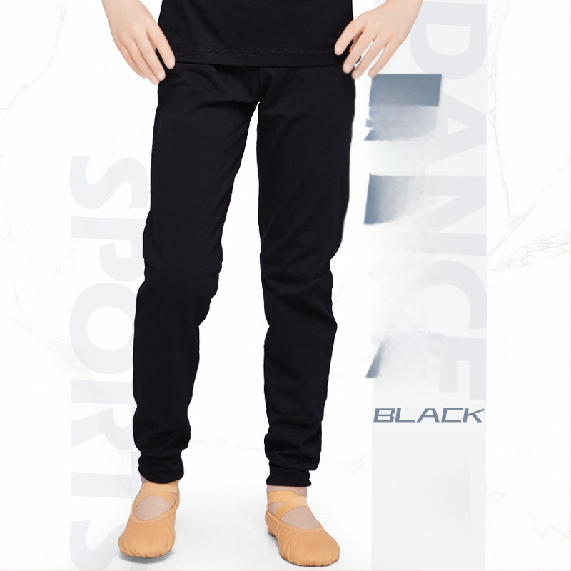 Šokių kelnės, morkų stiliaus, laisvos, likros, medvilnės, juodos, berniukiškos jogos kelnės, rudens egzamino tamprės