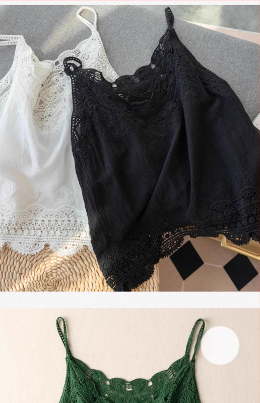 Horgolt Csipkés Lenvászon Trikó Női Nyári Külső Ruházat Vékony Laza Ujjatlan Felső Ing Belső Ruházattal A4713