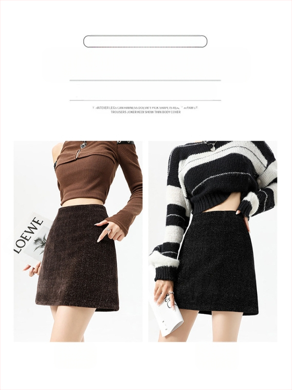 Élénk selyem csípőszoknya 2024 kora őszi új robbanások futásgátló béléssel magas derekú vékony A-vonalú minden mérkőzésre alkalmas szoknya