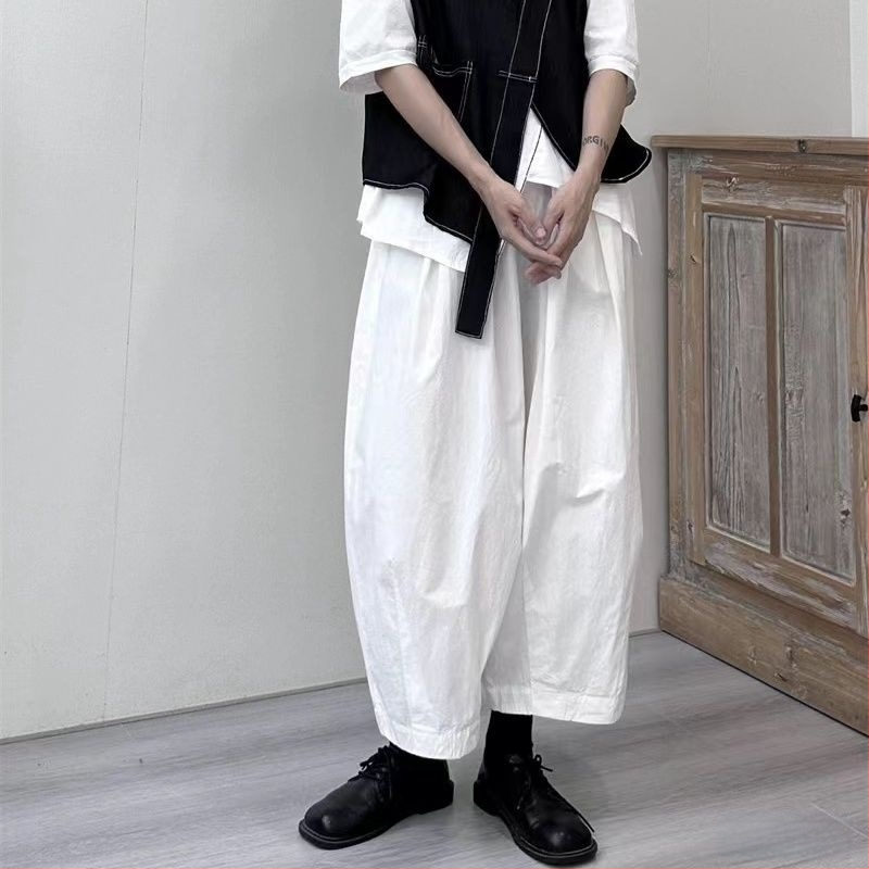 Yamamoto nyári vékony ballonnadrág, széles szárú, laza 2024-es bugyinadrág, banánnadrág, hárem, sárgarépa apuka nadrág