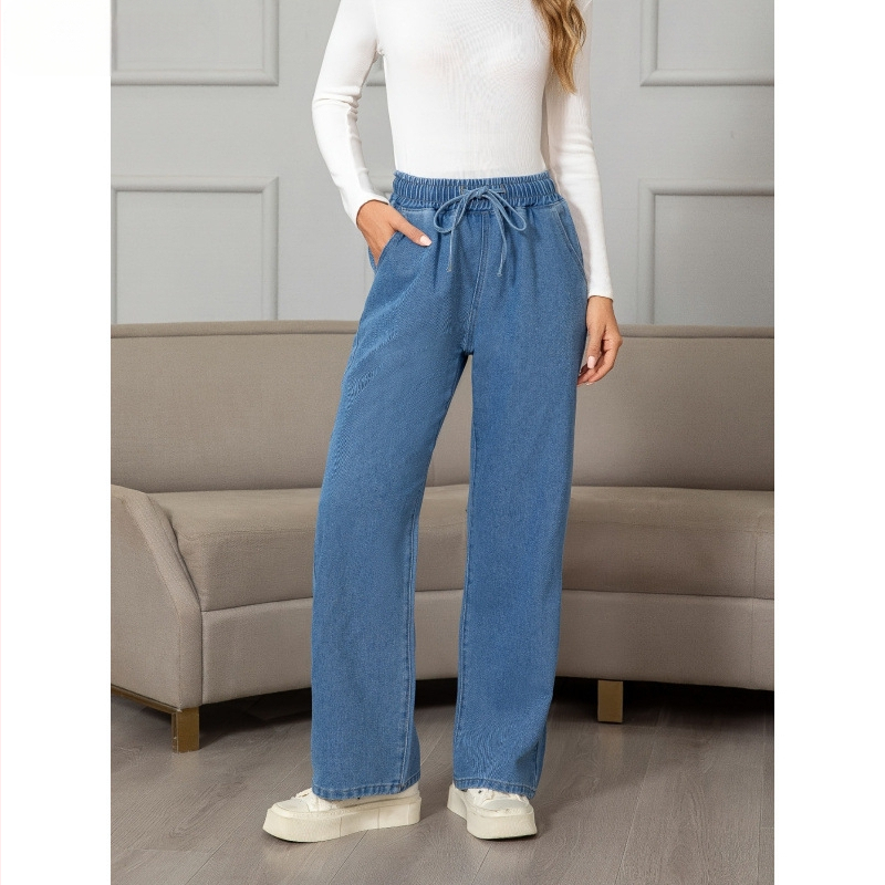 Női, nem rugalmas, egyenes szárú, klasszikus farmernadrág, mint például a klasszikus farmernadrág