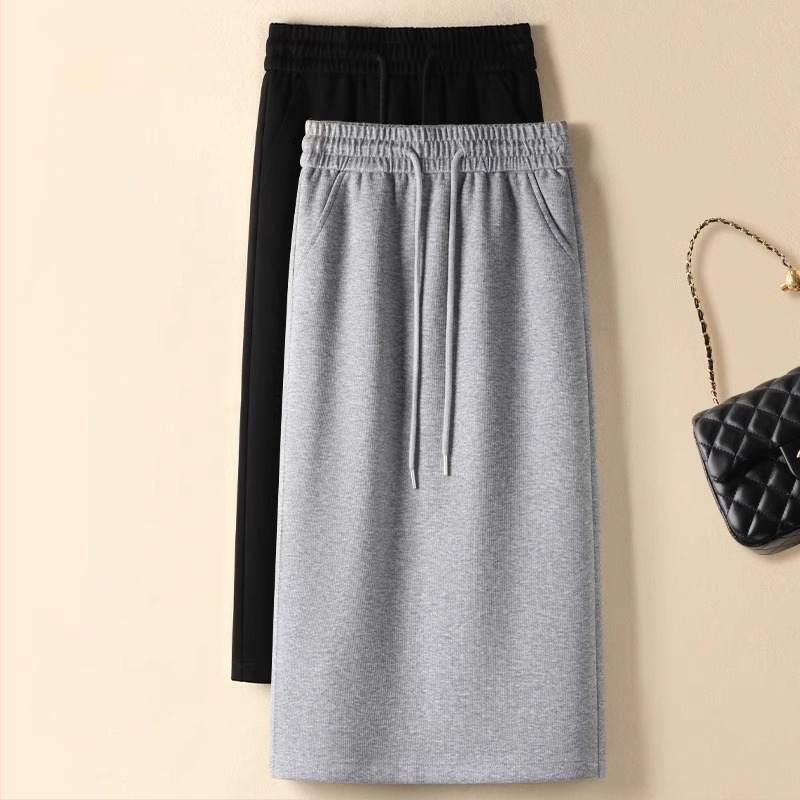 2025-ös alkalmi egyenes szárú szoknya tavaszi női pulóver, rugalmas, új, magas derekú, karcsúsító, hasított, egylépcsős szoknya, karcsúsító