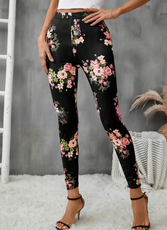 2024-es divatos felsőruházati leggings mintás női rugalmas, karcsúsító, bokáig érő nadrág