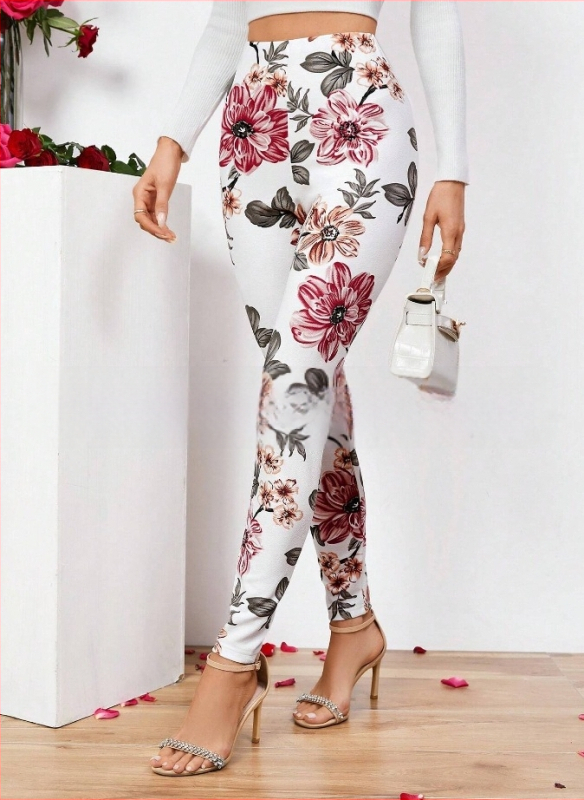 2024-es divatos felsőruházati leggings mintás női rugalmas, karcsúsító, bokáig érő nadrág